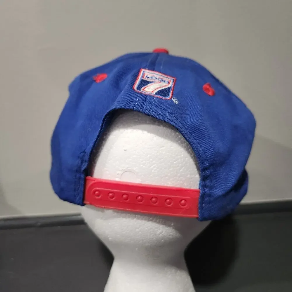 VTG New York Giants Logo 7 Team NFL Football SIGNED Snapback Hat Cap OSFA‎